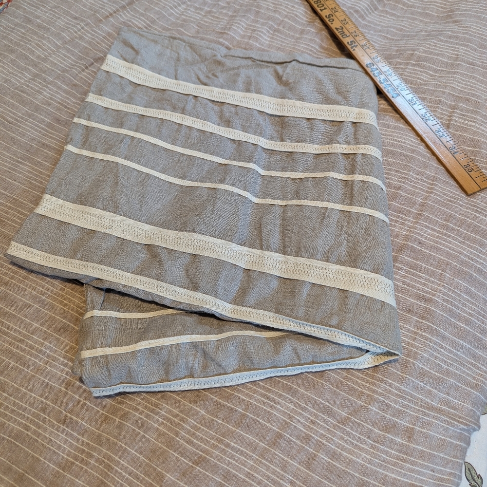 ED on air linen euro sham strip tan and cream